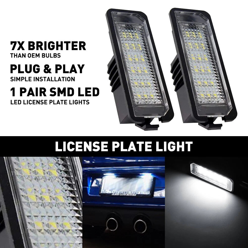2X Error Free LED License Plate Light for VW Golf Polo Passat CC EOS (2006–2021)