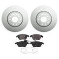 Hella Front Rotors & TRW Pro Low-Met Disc Brake Pads Kit for Audi A3 Quattro (2006–2013)