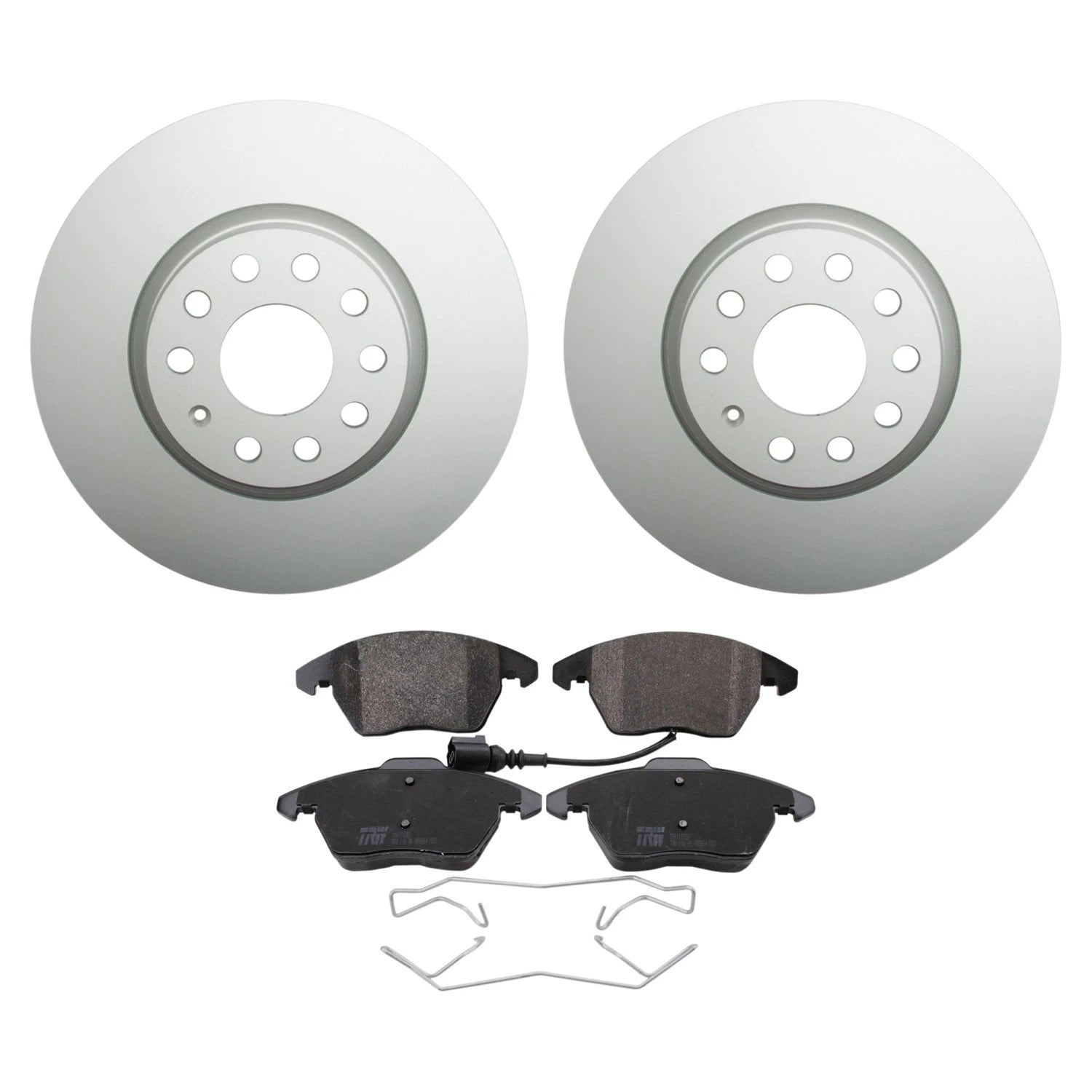 Hella Front Rotors & TRW Pro Low-Met Disc Brake Pads Kit for Audi A3 Quattro (2006–2013)