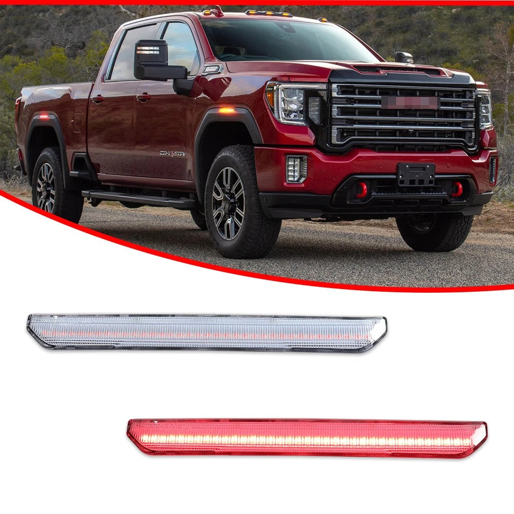 LED Rear Red Lens Side Marker Lights for GMC Sierra 2500 3500 Denali AT4 (2020–2024)