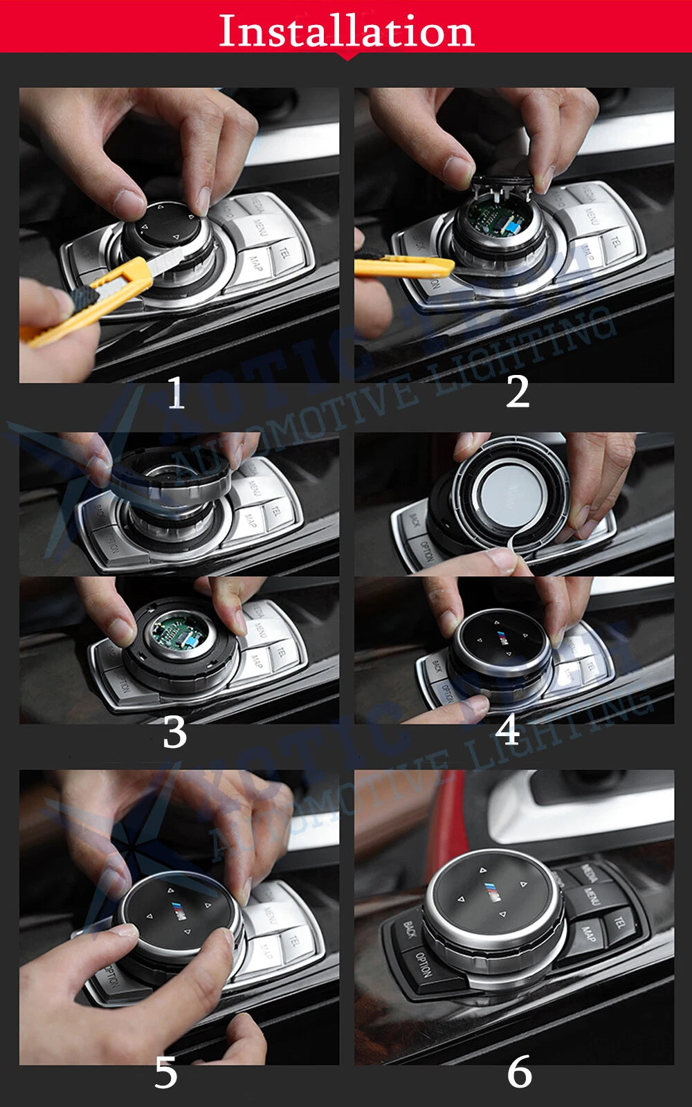 Silver Multi Media Knob Controller Wheel Cover for BMW X1 X3 X5 X6 (2011-2021)
