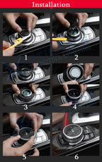 Silver Multi Media Knob Controller Wheel Cover for BMW X1 X3 X5 X6 (2011-2021)