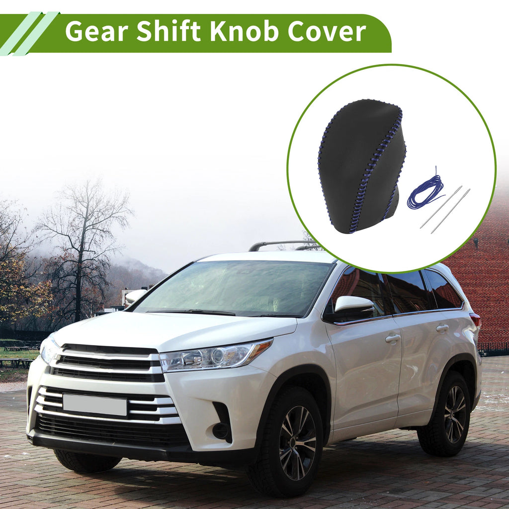 Gear Shift Knob Cover for Toyota Highlander (2008–2013) Black Blue