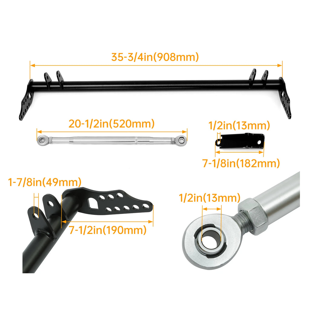Front Traction Control Tie Bar Kit for Honda Civic (1992-2000) Acura Integra (1994-2001)