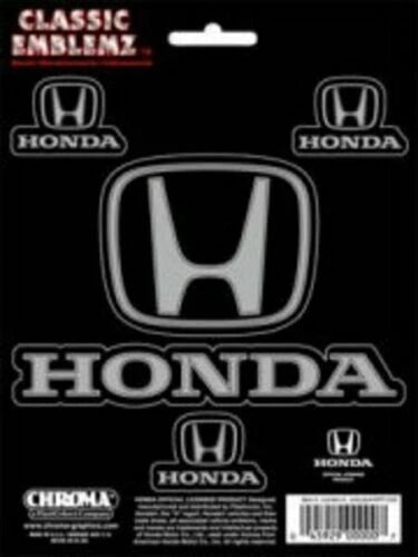 Set of 5 Emblem Logo Decal Stickers for Honda 3087