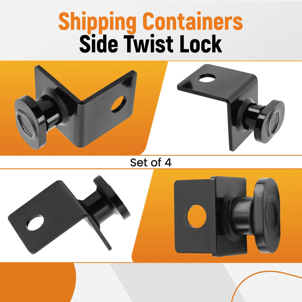 Set of 4 Tie Downs for Shipping Containers (Universal Fit)