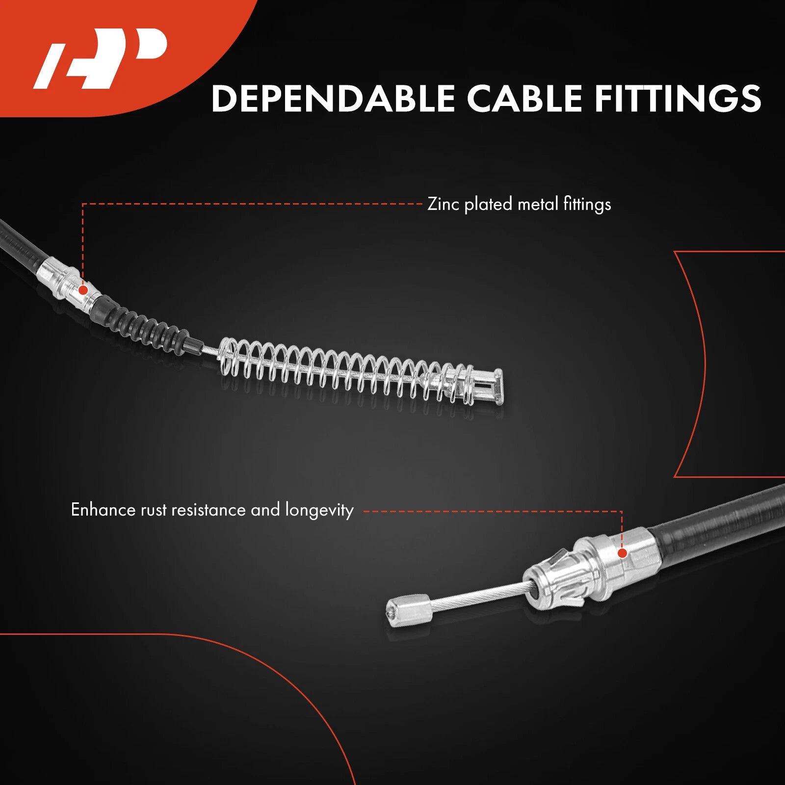Rear LH Parking Brake Cable for Chevrolet Silverado 2500 HD (2001–2005)