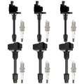 Set of 6 Ignition Coils & 6 Spark Plugs for Infiniti I30 (2000)