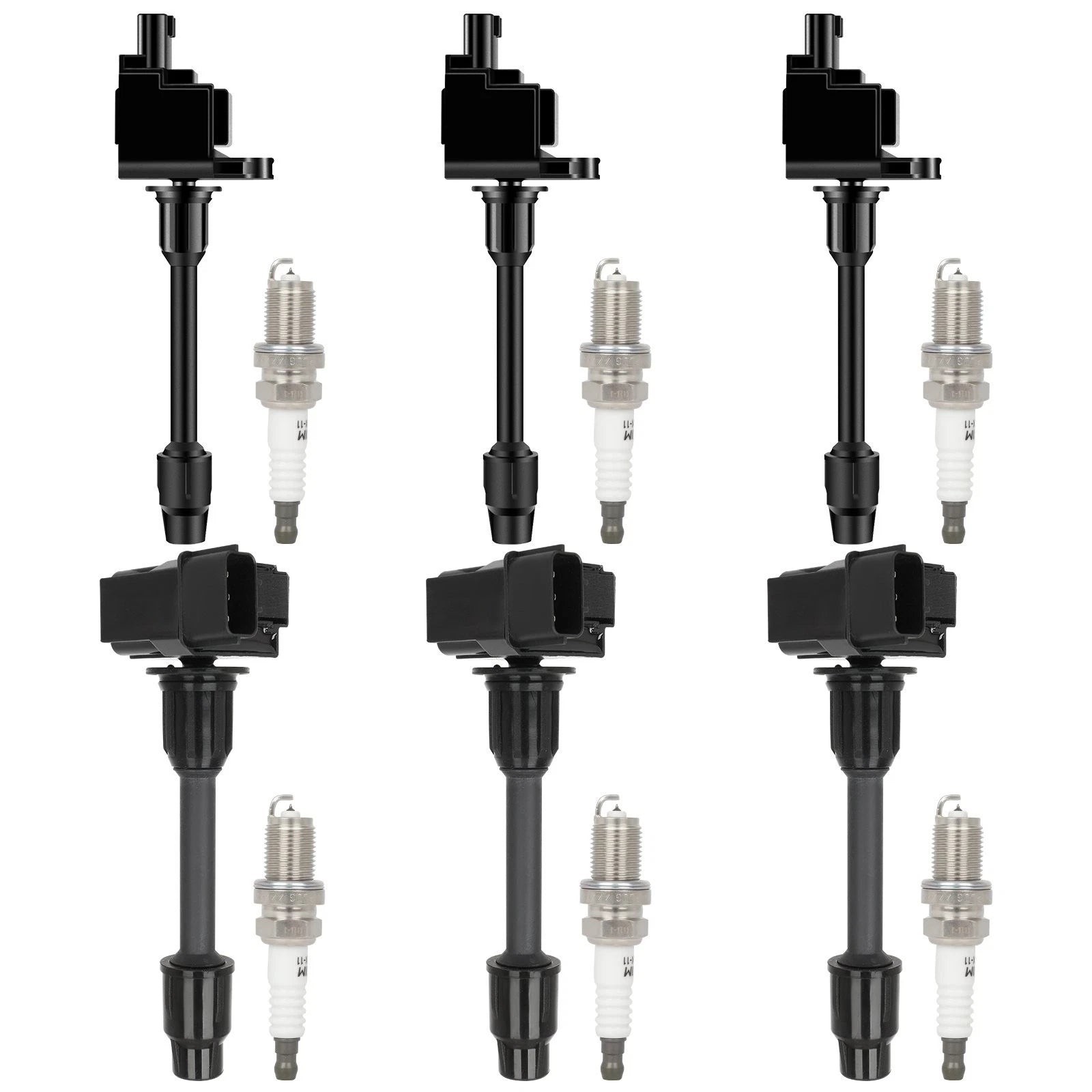 Set of 6 Ignition Coils & 6 Spark Plugs for Infiniti I30 (2000)