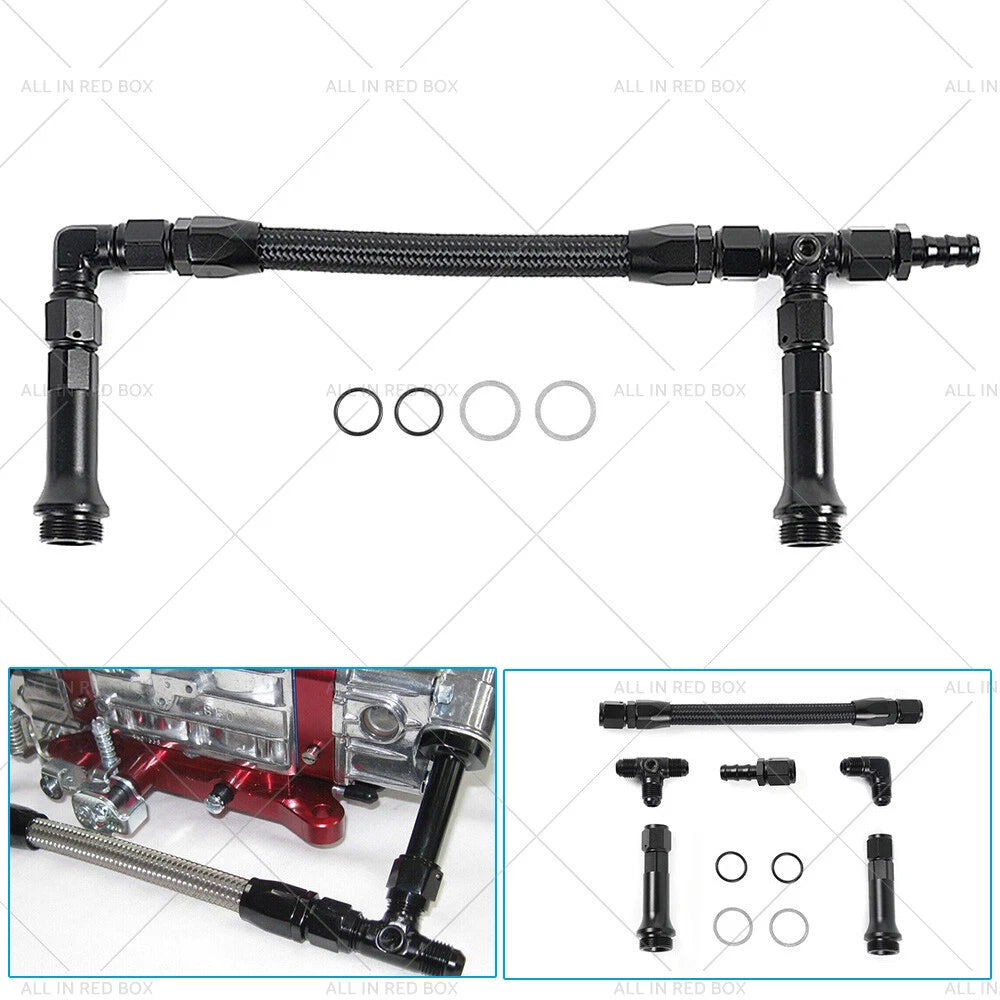 Braided AN6 Dual Feed Fuel Line for Holley 4150 Carburetor (Fits 4150)