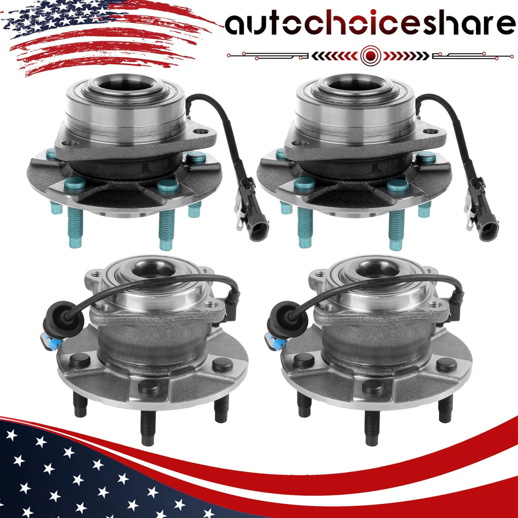 Set of 4 Wheel Hub Bearing Assemblies for Chevy Equinox (2005–2006)