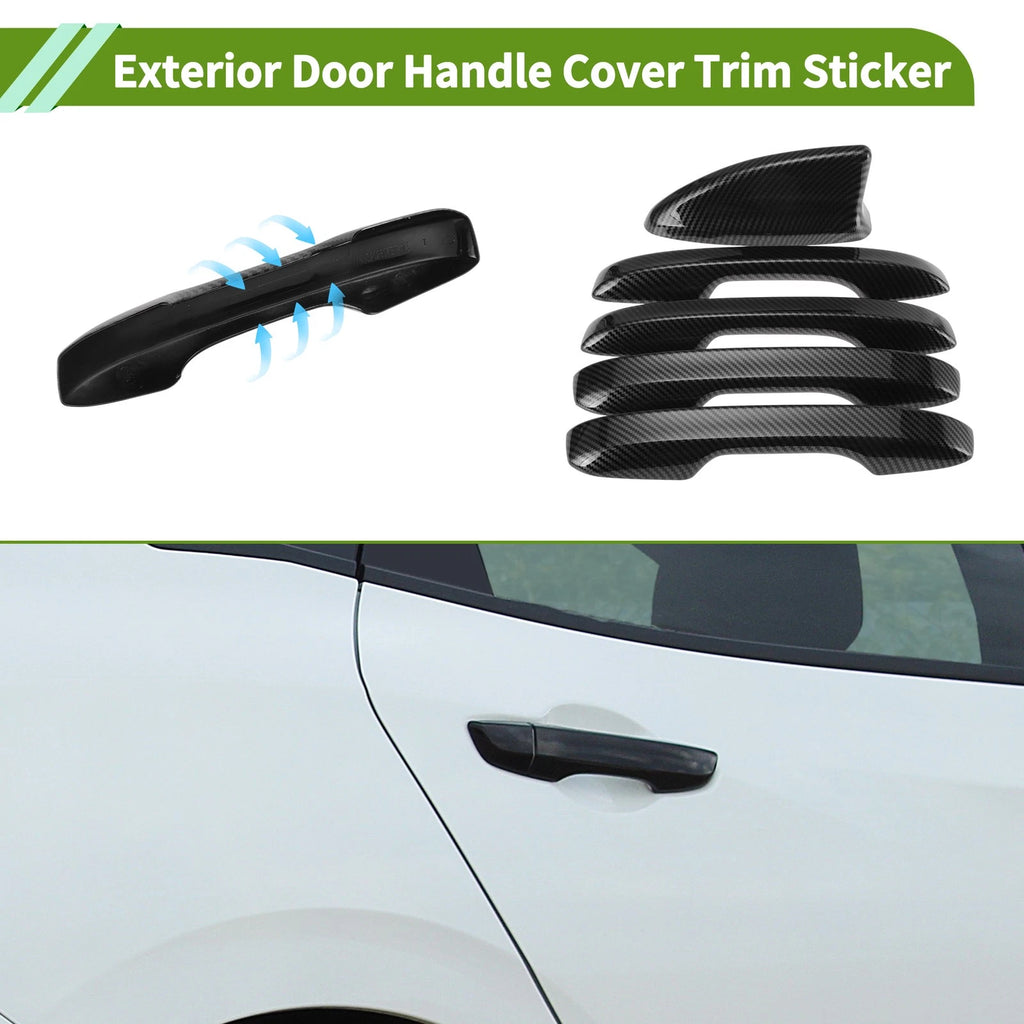 Door Handle Cover Set for Honda Civic (2022–2026) Carbon Fiber Black