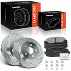 Front Drilled Brake Rotor & Brake Pad for Toyota Prius Corolla (2016-2022)