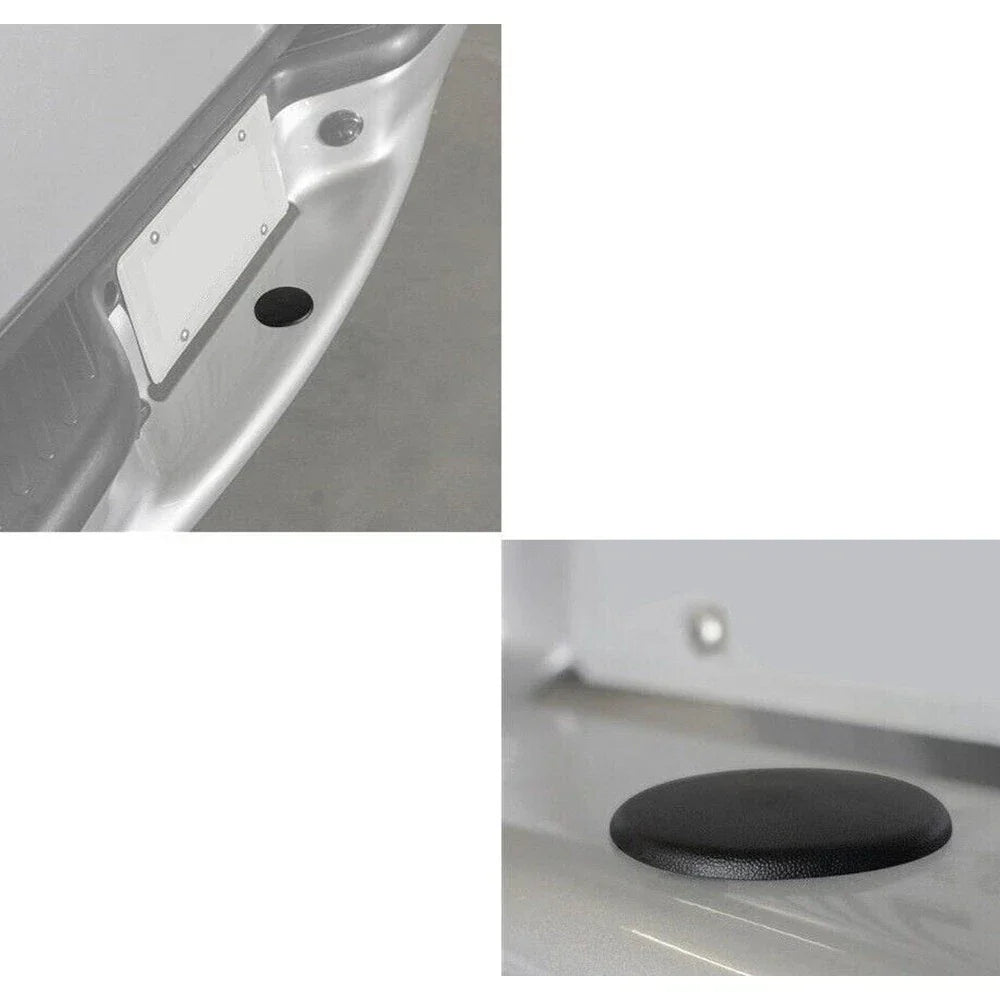 Black Round Rear Bumper Tailgate Step Pad Cover for Ford F150 F250 (2017-2023)