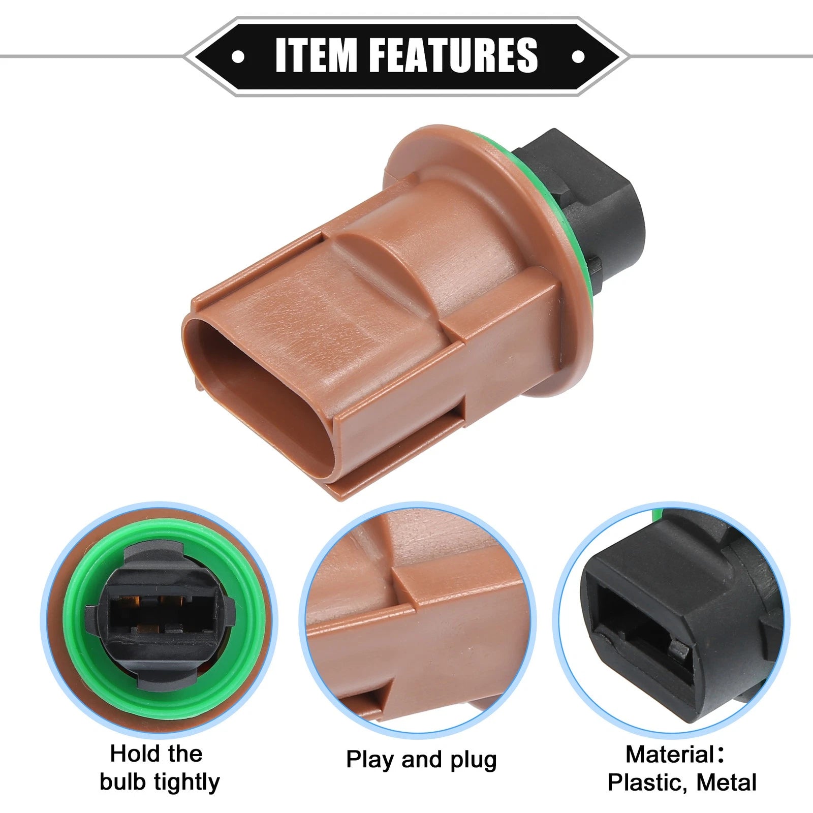 Fog Light Socket No.68091384AB for Lincoln MKZ (2010–2012) & Ford F-150 (2015–2017)