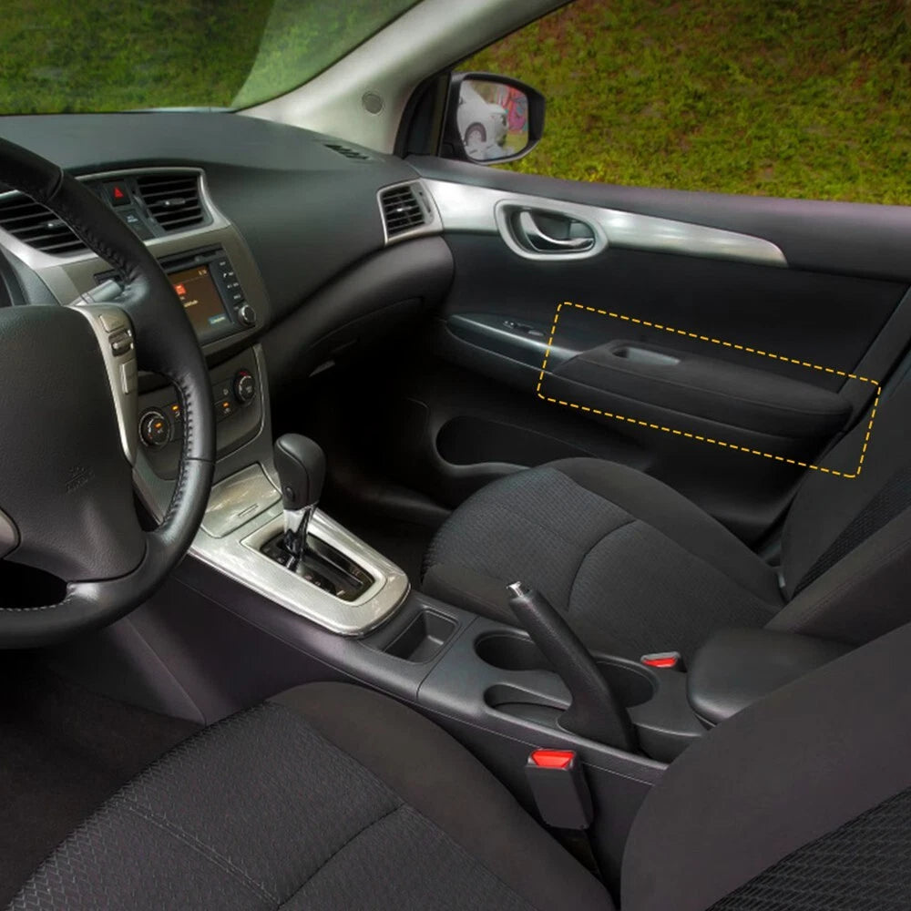 Synthetic Leather Armrest Door Panel Cover for Nissan Sentra (2013â2019)