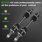 Set of 2 Front Half Shaft CV Axles for Honda Rancher 420 (2009–2014)