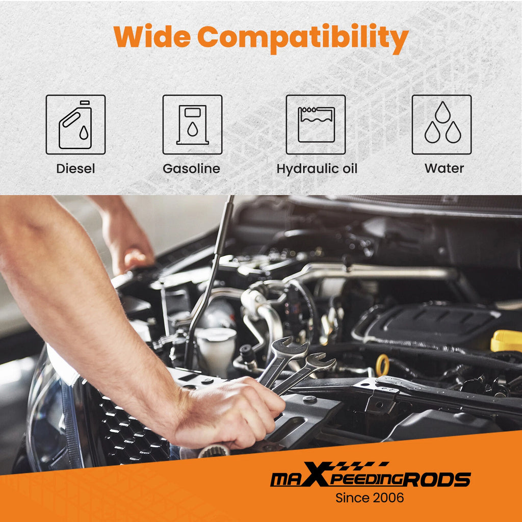8 AN8 Black Nylon Braided PTFE Fuel Hose Line for Universal Applications (20ft)
