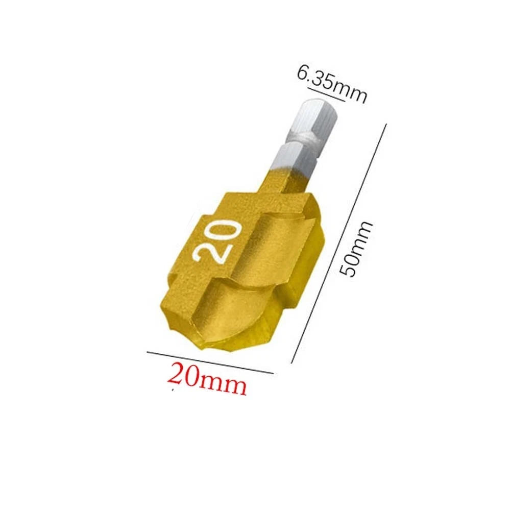 PPR Expansion Drill Bit Set (6.35mm Hex Shank, Titanium Coated, 20-32mm)