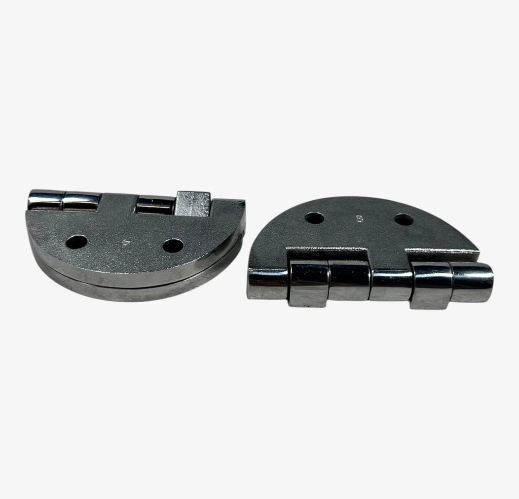 Set of 2 Marine Grade Stainless Steel Round Hinges 2.5'' x 2.5''