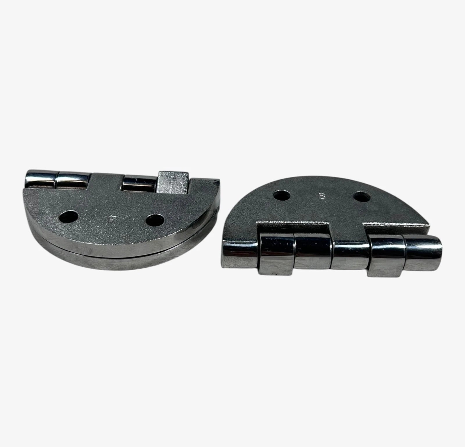 Set of 2 Marine Grade Stainless Steel Round Hinges 2.5'' x 2.5''