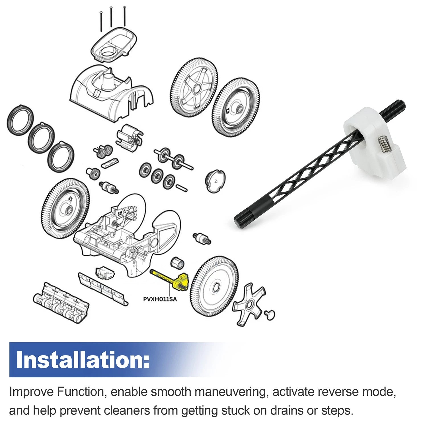 Steering Bracket Roller for Hayward AquaNaut 200 400 450 (PVXH011SA)