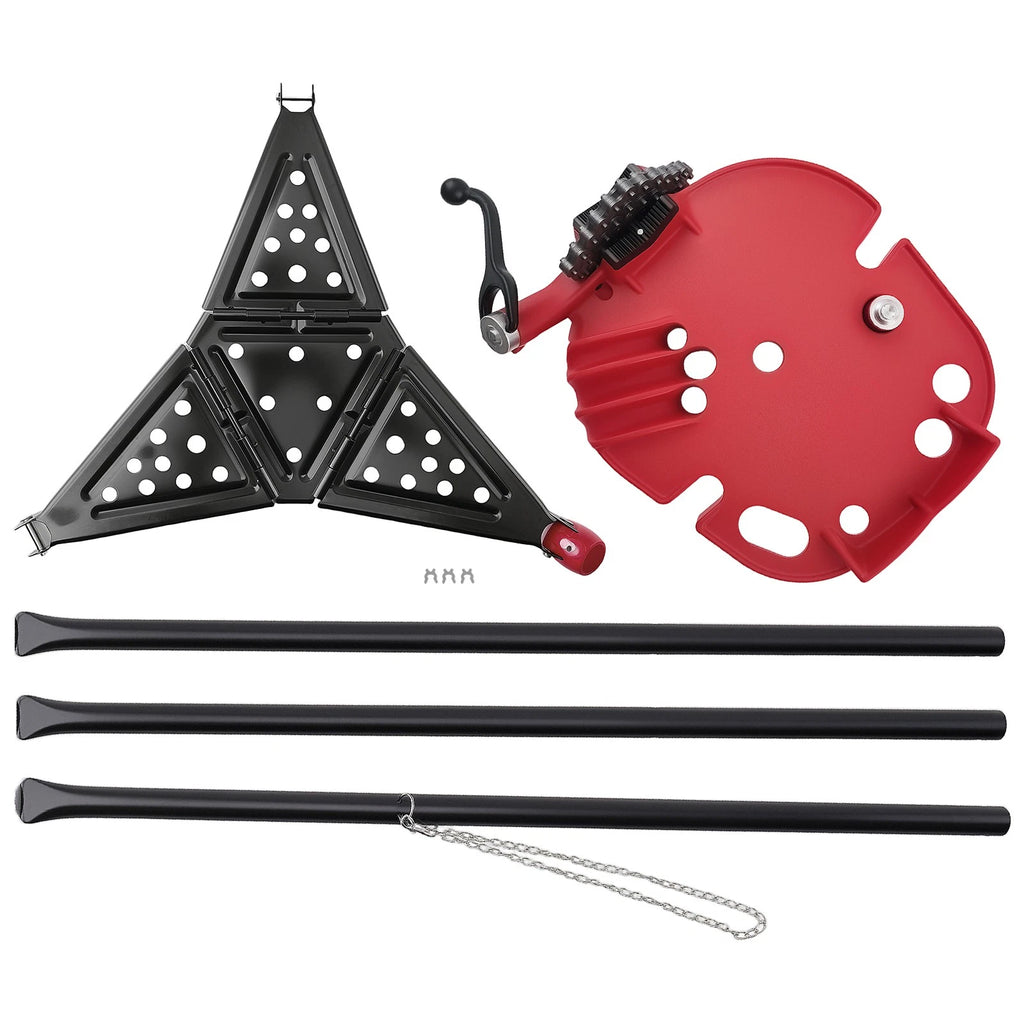 Chain Vise Stand Tripod for Pipe 1/8"-6" (Portable, Steel, 600kg)