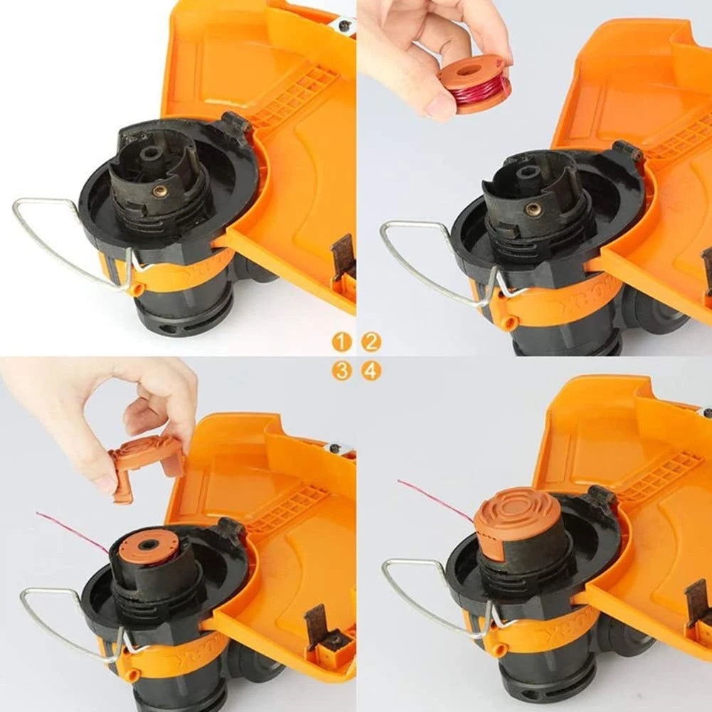Set of 4 Spools + 1 Cover for WA0004 20V WG151 Lawn Mower (2022)