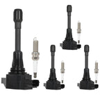 Set of 4 Ignition Coils & 4 Spark Plugs for Nissan Frontier (2005–2019)