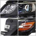 Set of 2 Black Halogen Headlights for Chevrolet Impala (2015–2020)