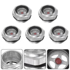 Set of 5 Oil Level Sight Glass 1/2" Thread Size 17mm Overall Height