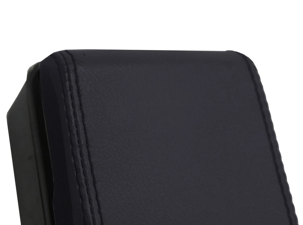 Console Lid Armrest Cover for Nissan D22 Frontier (1999–2004) Black PVC Leather