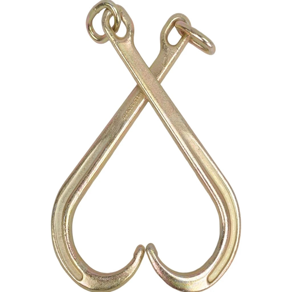 2X 15" J Hook Grade G70 Tow Axle Strap Clevis 5400 LBS for Wrecker