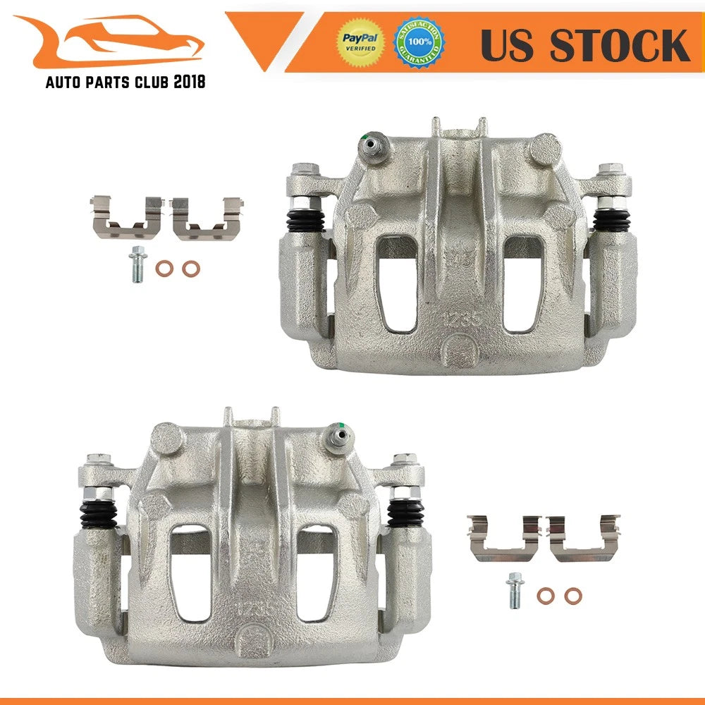 Front Pair Brake Calipers w/ Bracket for Hyundai Santa Fe V6 (2007–2009)