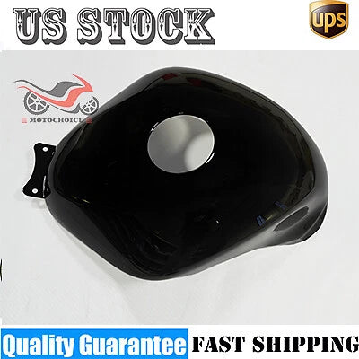 Glossy Black Fuel Gas Tank Cover for Kawasaki Ninja ZX6R (2007–2008)