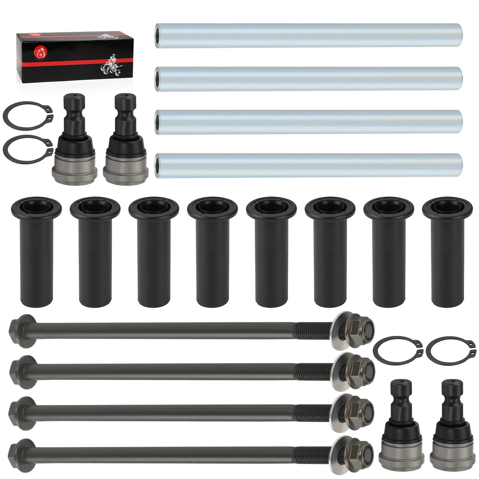 Front Upper A Arm Bushing Pivot Shaft + Ball Joint for Polaris RZR 570 (2012–2022)