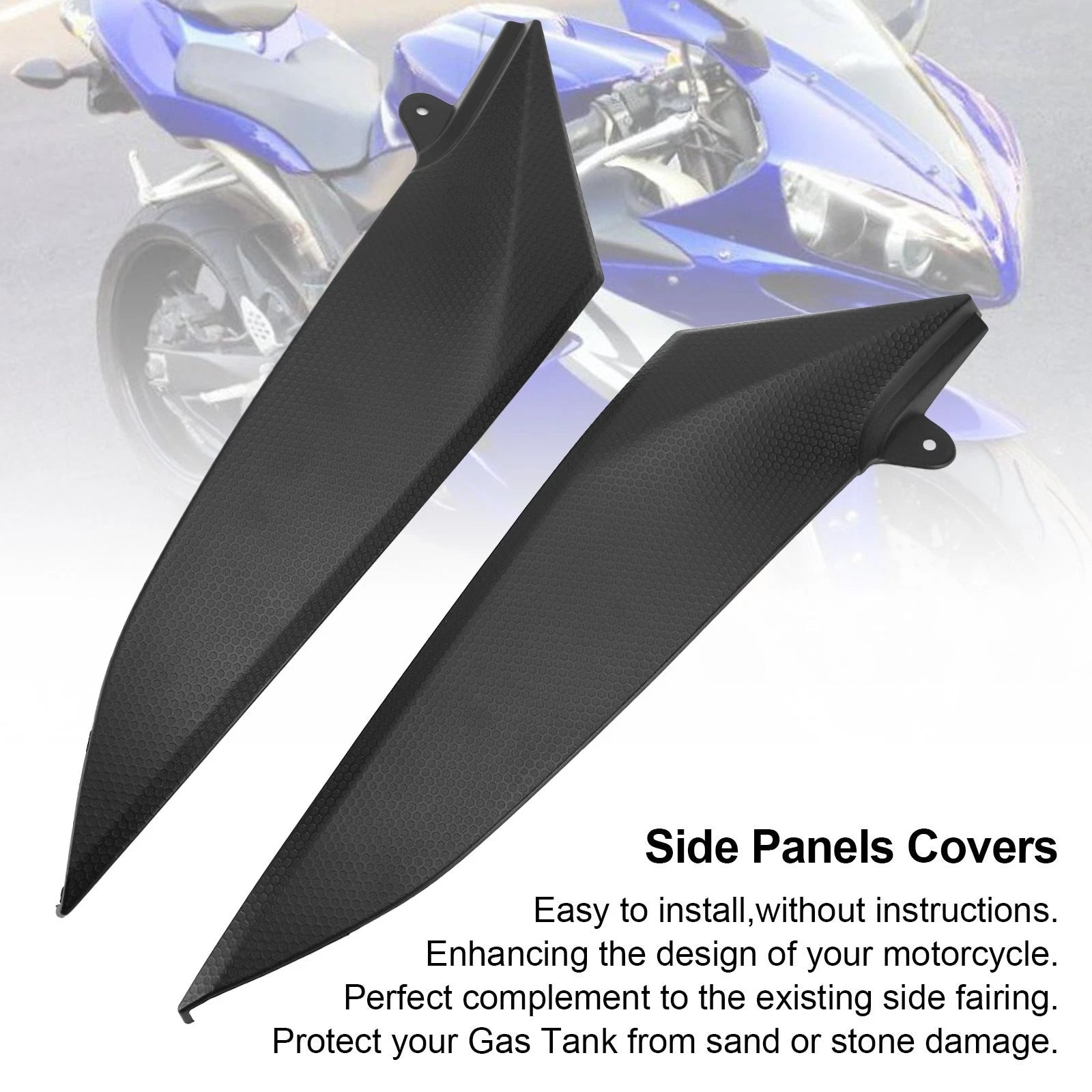 Gas Tank Side Trim Cover Panel for Yamaha YZF R1 (2004–2006) Black
