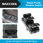 Power Window Control Switch for VW Golf, Passat, Tiguan, Audi A3, Q2 (2010–2023)