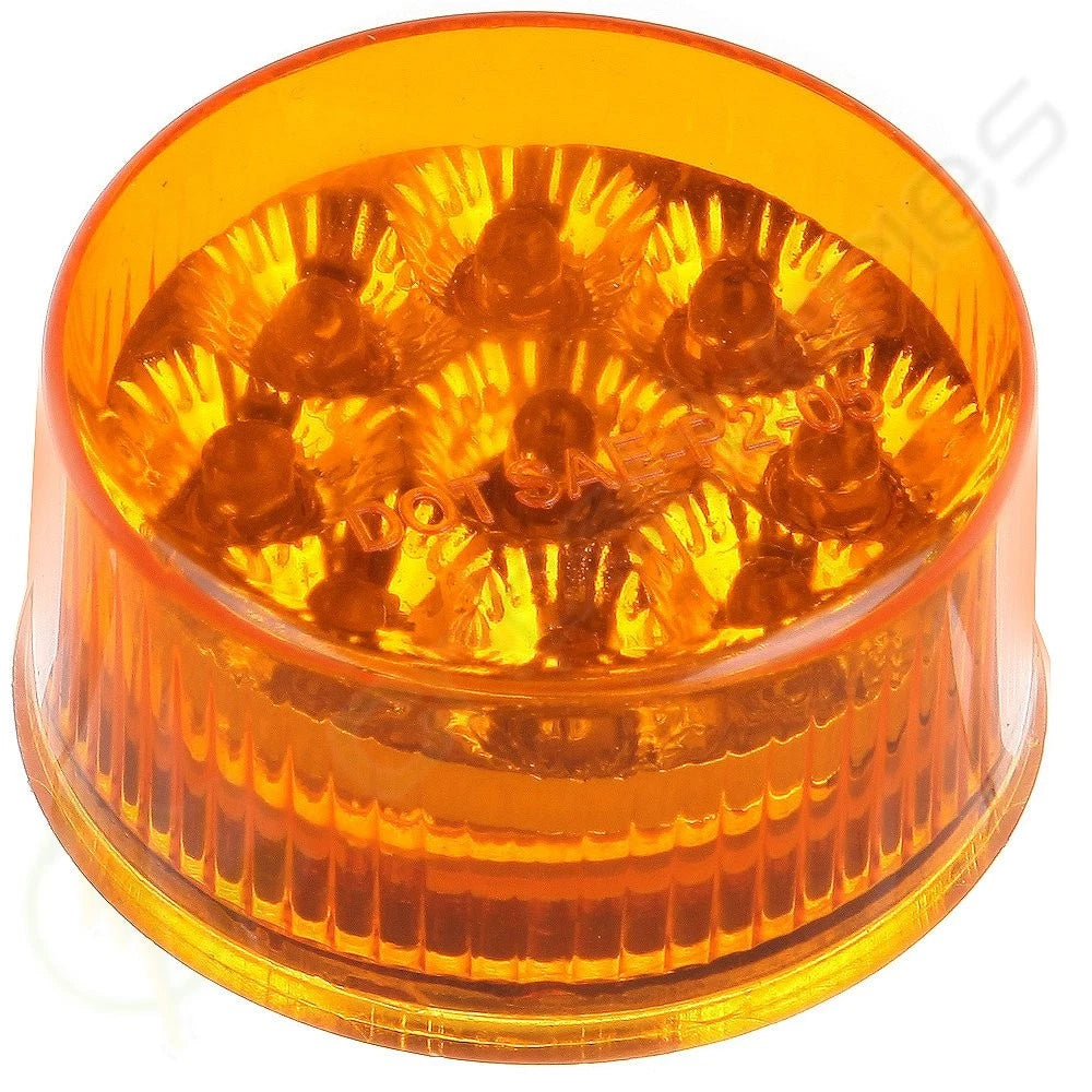 Set of 4 LED Amber Round Clearance Side Marker Lights 2"