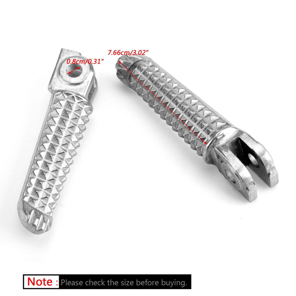 Front Foot Peg Footrest for Yamaha YZF R1 (1998–2014), R6 (1999–2014), R6S (2003–2008) Silver