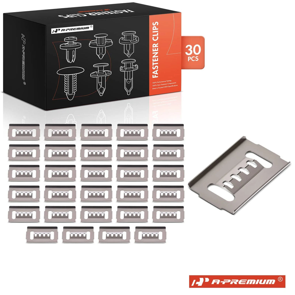 Set of 30 Metal Front & Rear Bumper Clips for Mazda