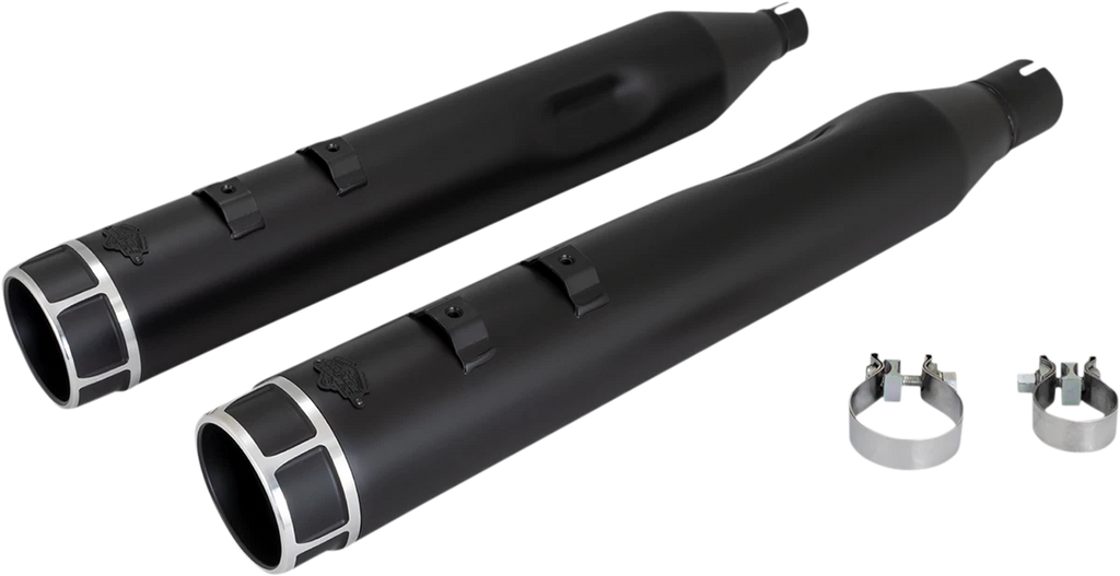 Torquer Slip-On Mufflers for Vance & Hines (4-1/2", Machine Cut, 46676)