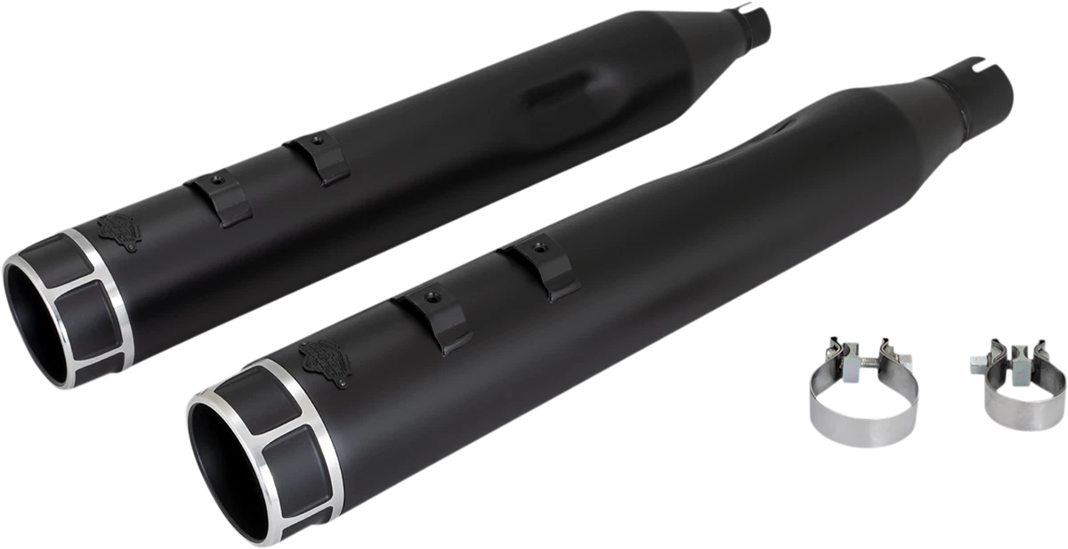 Torquer Slip-On Mufflers for Vance & Hines (4-1/2", Machine Cut, 46676)