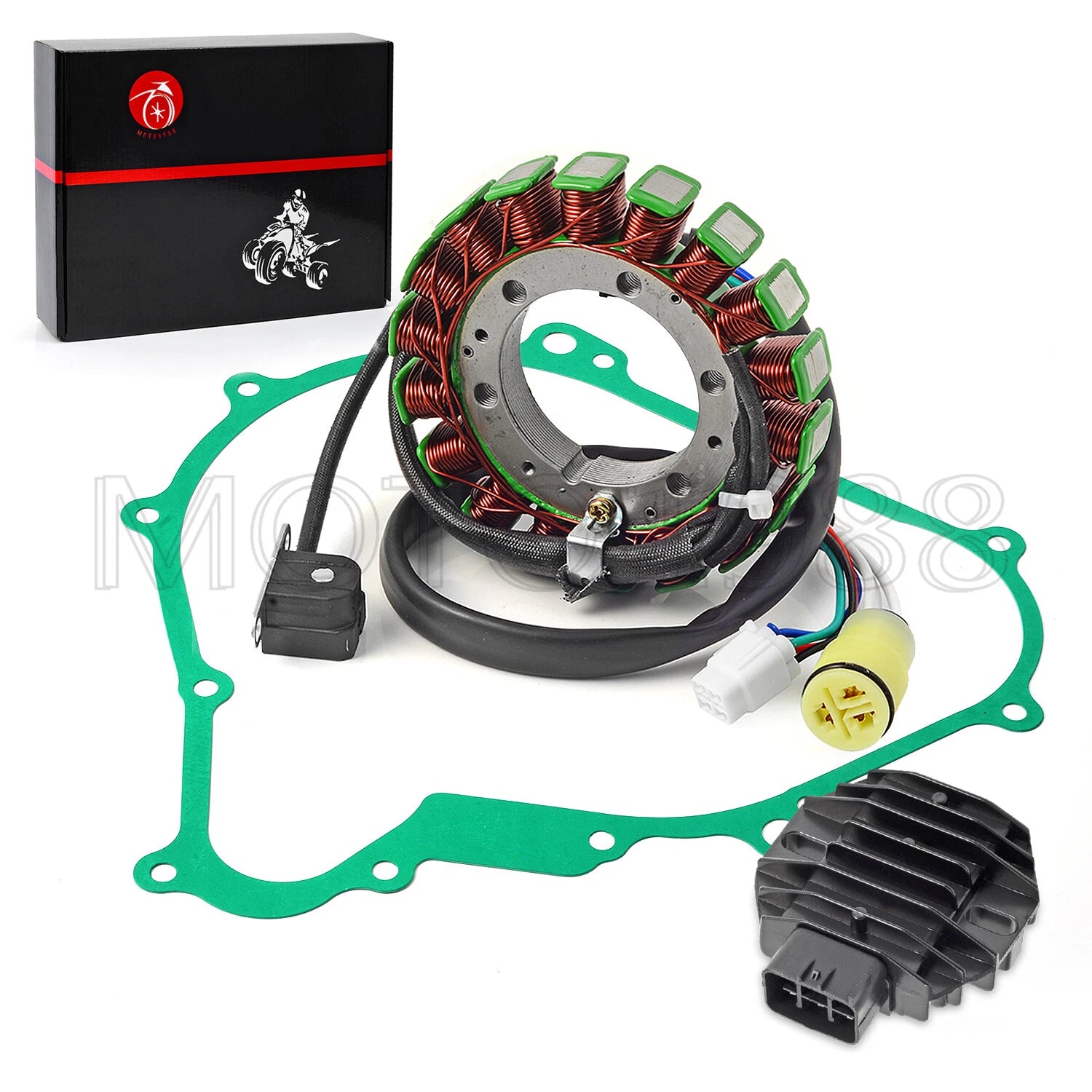 Stator & Regulator Rectifier with Gasket for Yamaha Grizzly 400 450 (2007–2008)
