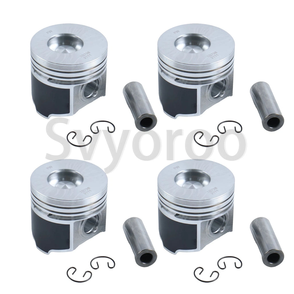 4X Piston Assembly 1G796-21112 78mm for Kubota V2203 V2403 (1990–2023)