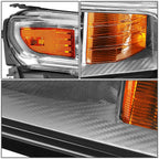 Chrome/Amber Headlight Lamp for Chevy Silverado 1500 WT (2019–2021)