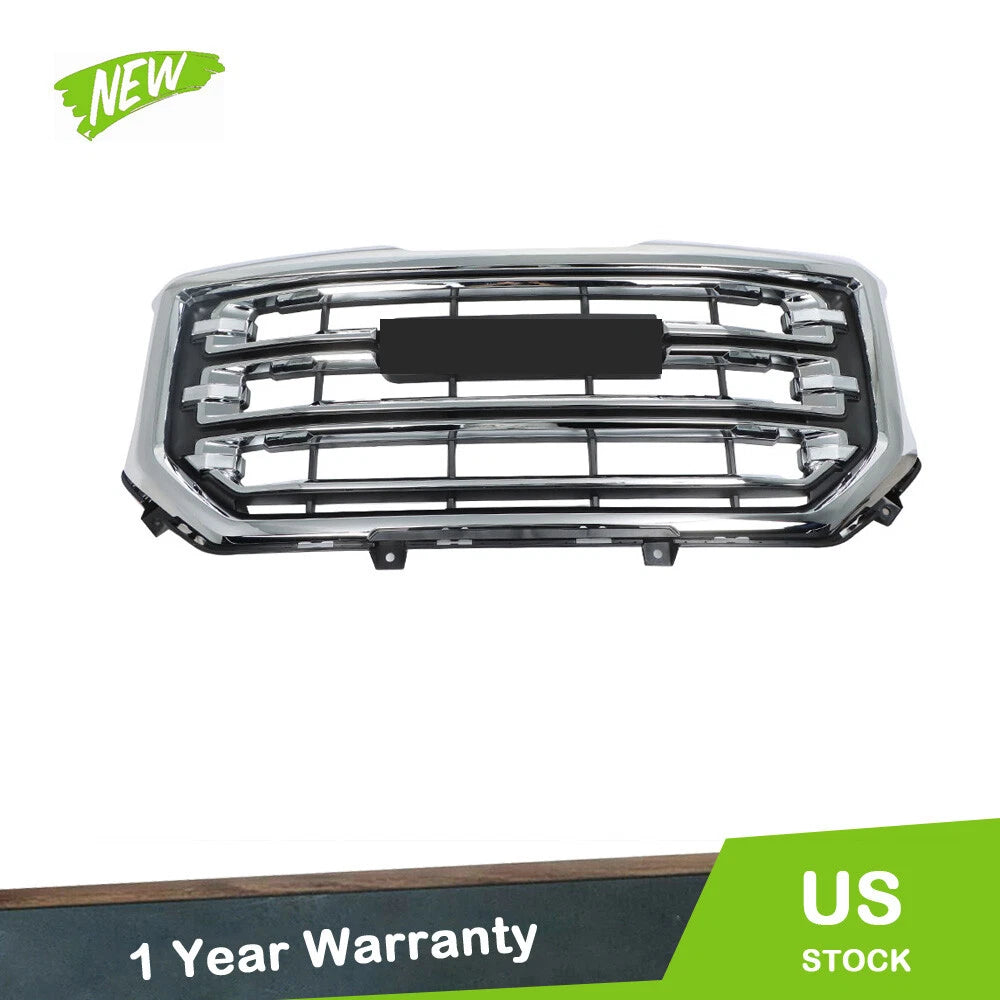 Plastic Front Bumper Grille for GMC Sierra 1500 (2016–2019) Chrome 23496236