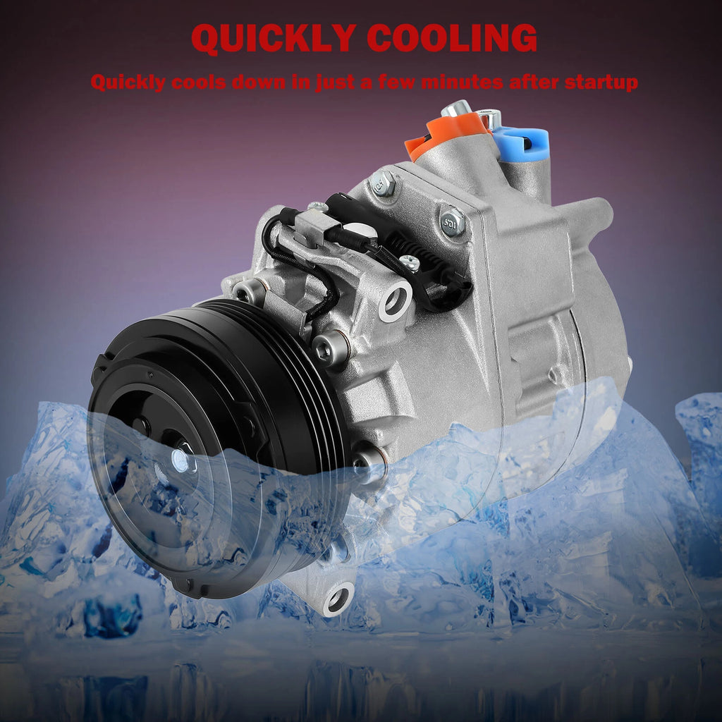 A/C Compressor with Clutch for BMW X5 (2004–2006)
