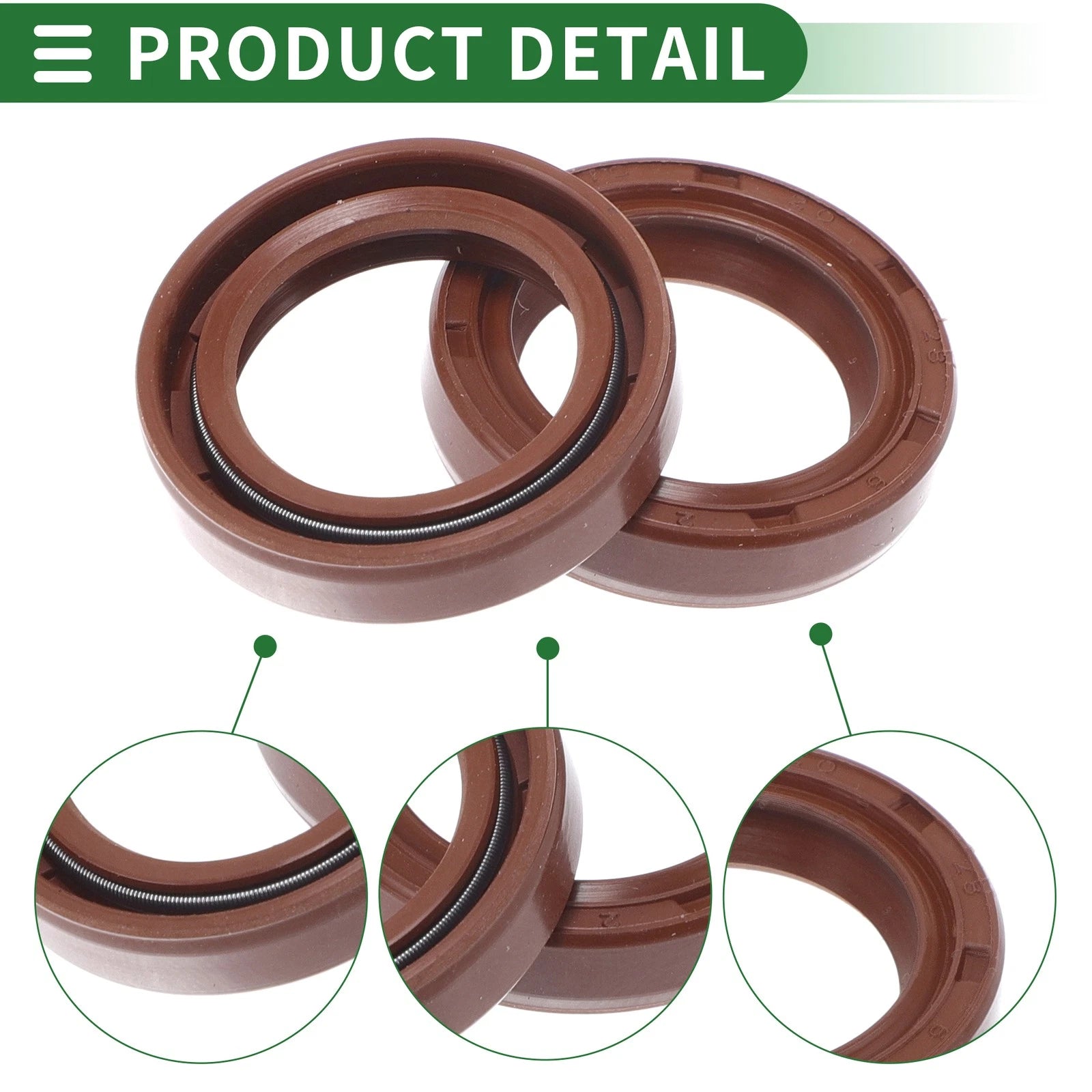 Set of 5 Oil Seal Rotary Shaft Seal FKM Rubber 20x28x6mm