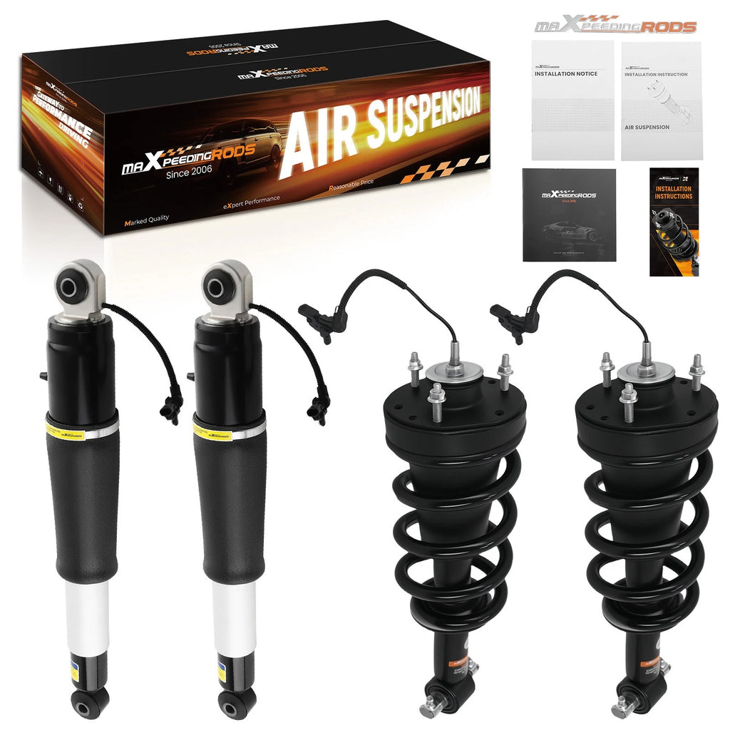 Front Strut Assembly + Rear Shock Absorber for Escalade Suburban Tahoe Yukon (2015–2020)